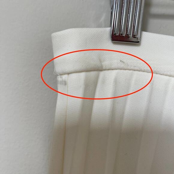 KATE HILL White Pleated Tennis Accordion Skirt Size 6 Petite - Picture 4 of 8